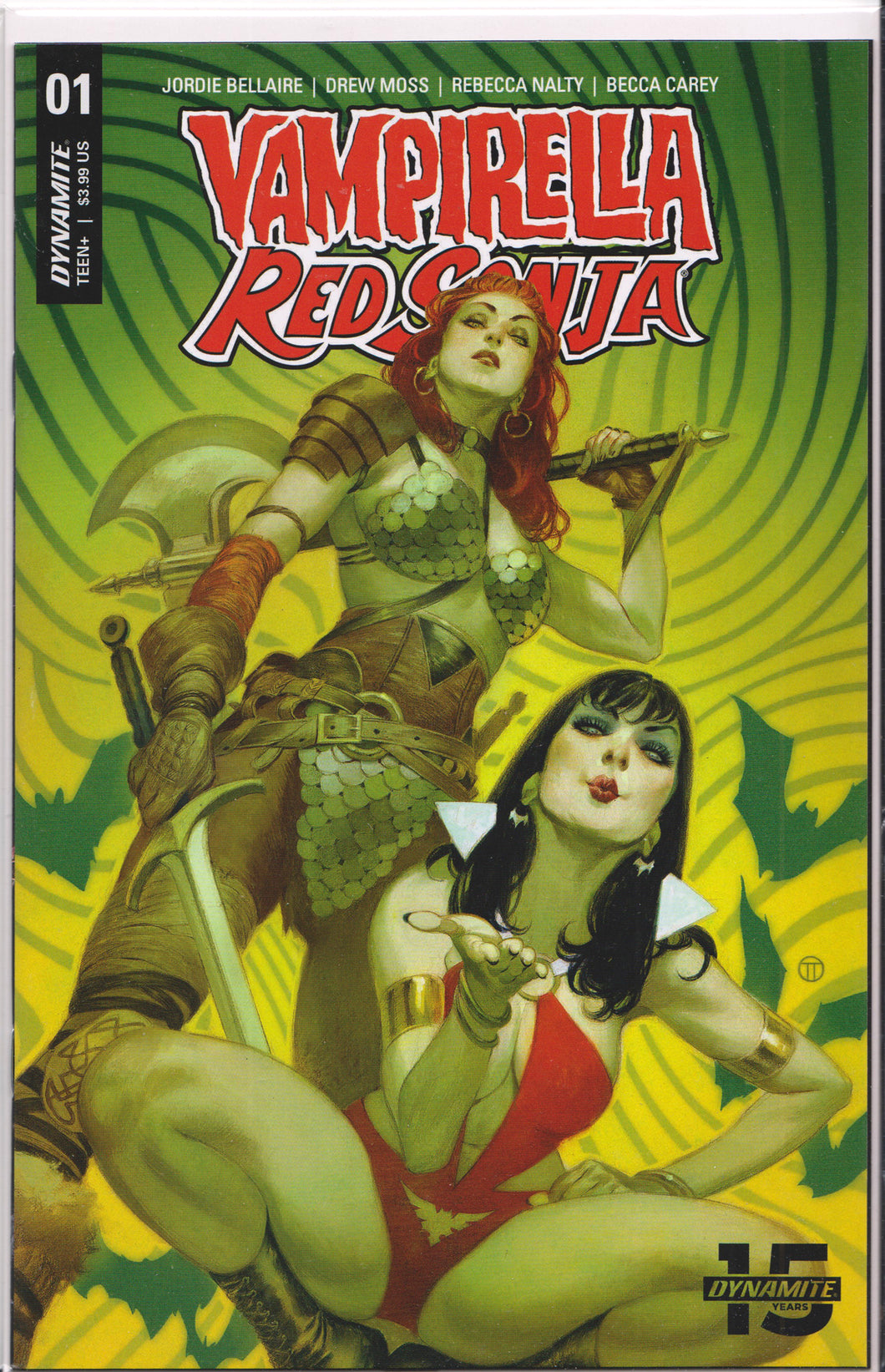 VAMPIRELLA/RED SONJA #1 (TEDESCO VARIANT) COMIC BOOK ~ Dynamite