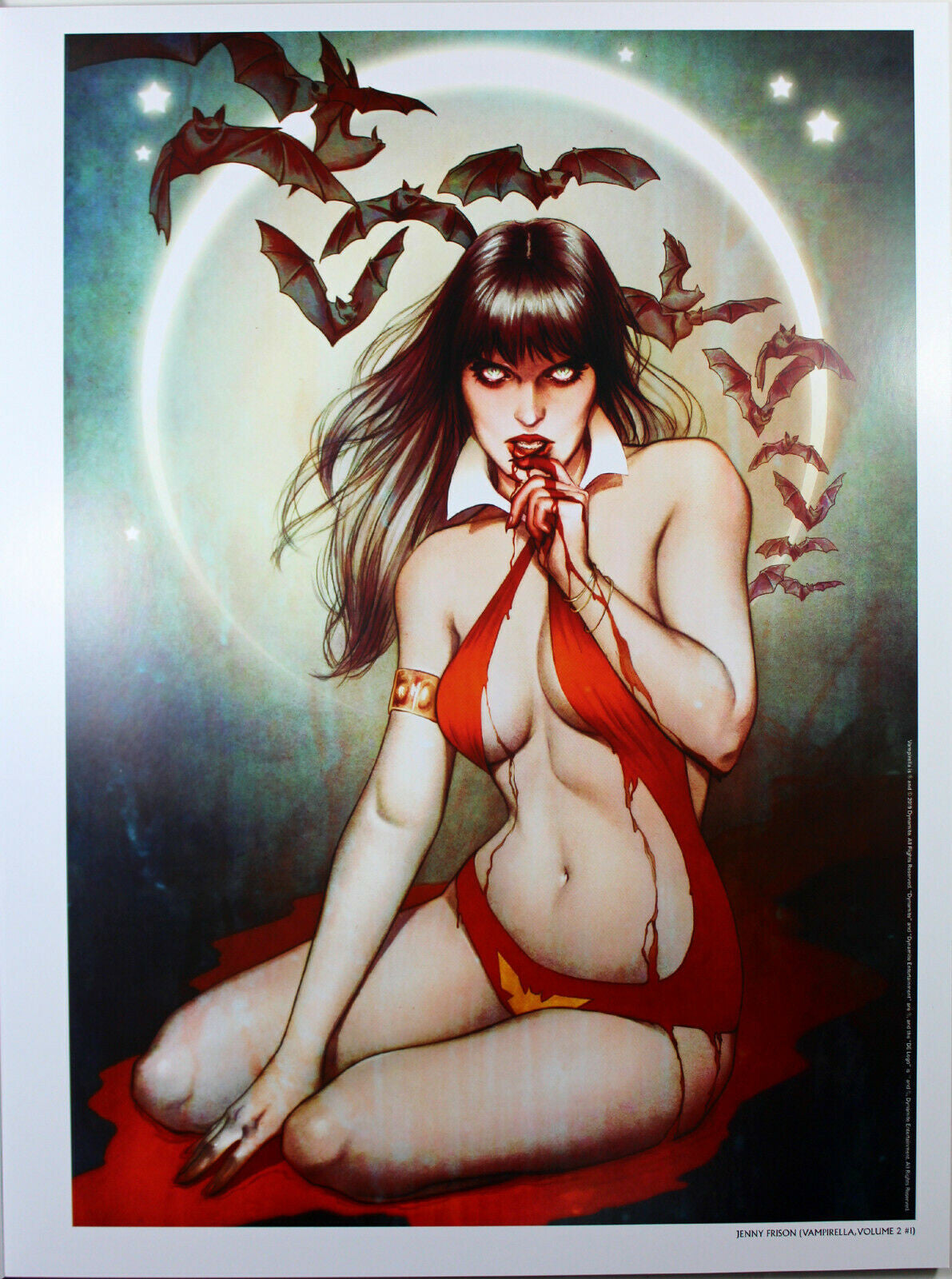 VAMPIRELLA ART PRINT by Jenny Frison ~ 12" x 16" ~ Great Condition