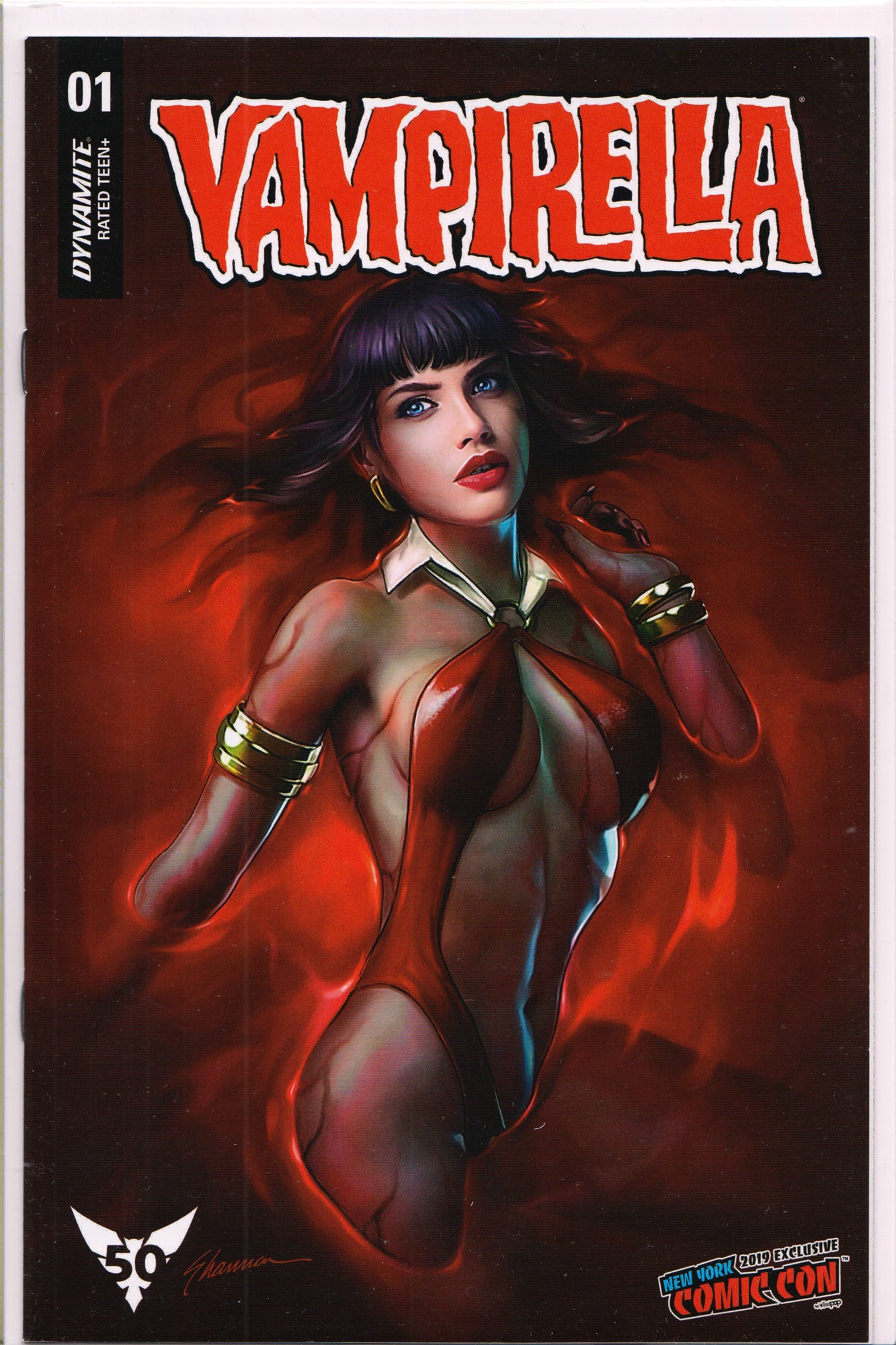 VAMPIRELLA #1 (SHANNON MAER 2019 NYCC EXCLUSIVE VARIANT) COMIC BOOK ~ Dynamite