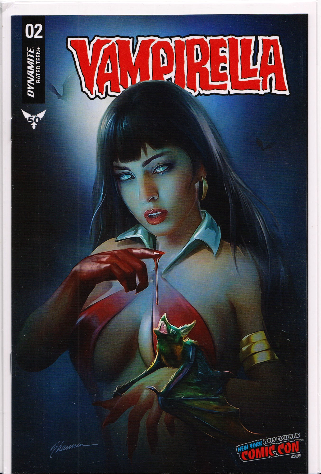 VAMPIRELLA #2 (SHANNON MAER 2019 NYCC EXCLUSIVE VARIANT) COMIC BOOK ~ Dynamite