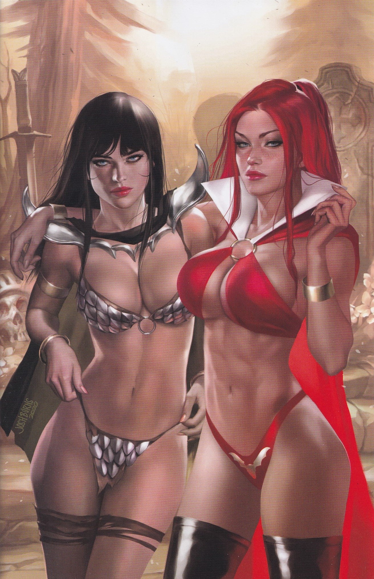 VAMPIRELLA: THE DARK POWERS #4 (JOSH BURNS EXCLUSIVE "DAY" VIRGIN VARIANT) COMIC BOOK ~ Dynamite