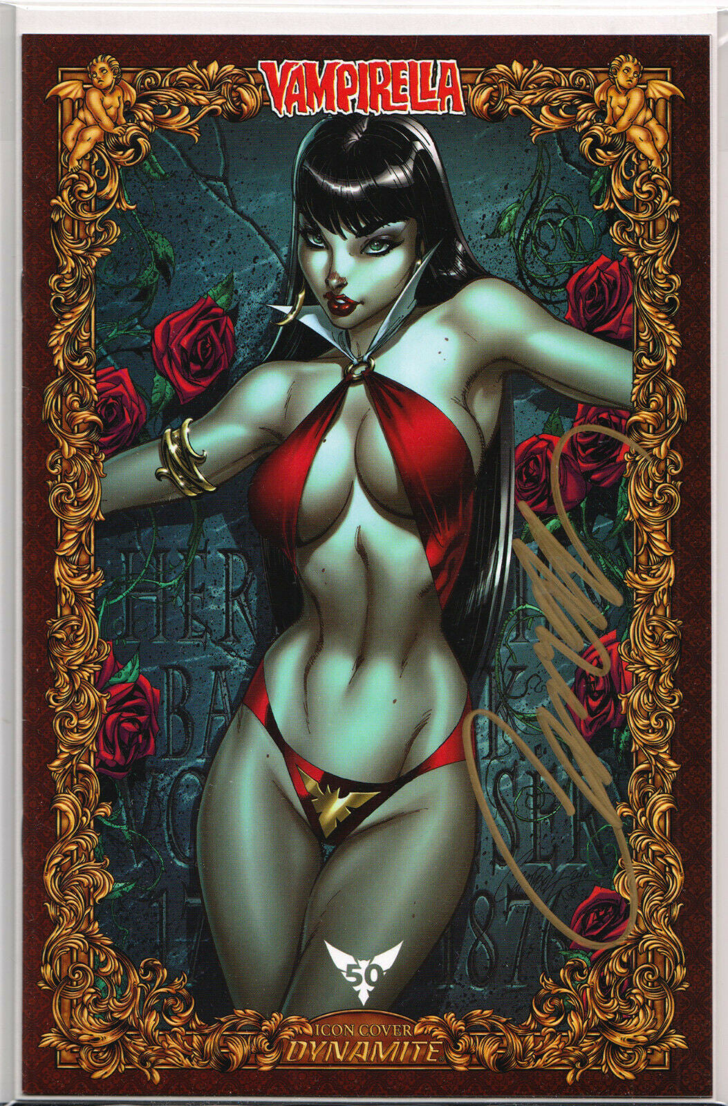 VAMPIRELLA #1 J. SCOTT CAMPBELL ICON 1:75 VARIANT SIGNED BY J. SCOTT CAMPBELL