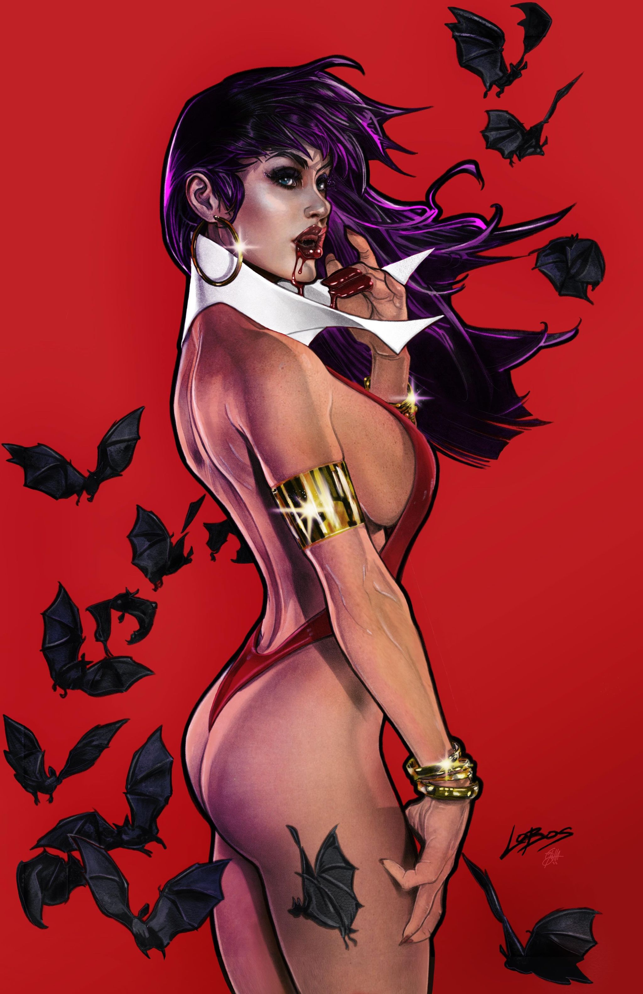 VAMPIRELLA STRIKES #5 (LOBOS EXCLUSIVE METAL VIRGIN VARIANT) COMIC BOOK