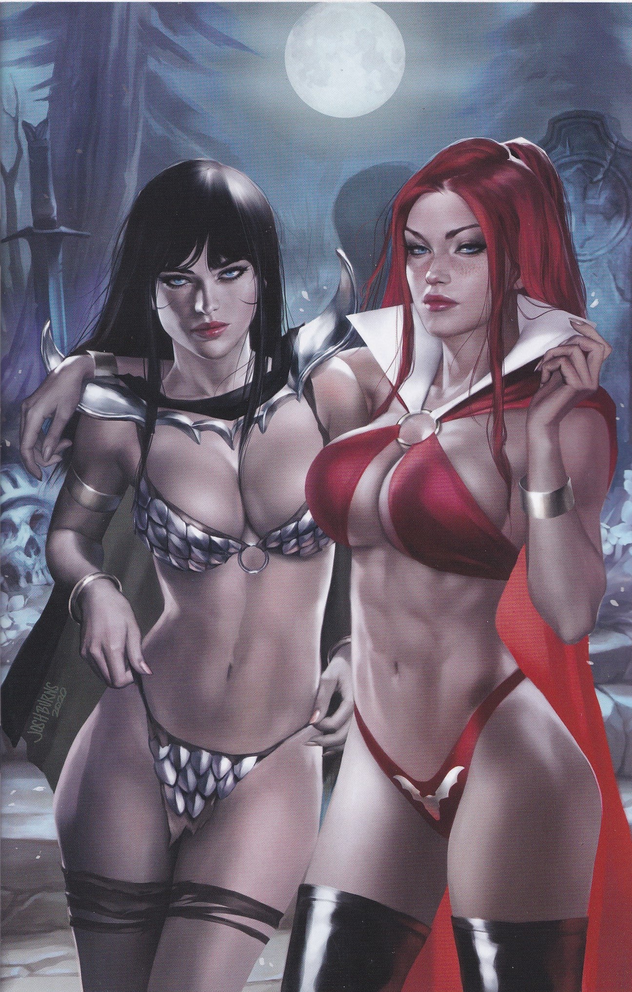 VAMPIRELLA: THE DARK POWERS #4 (JOSH BURNS EXCLUSIVE "NIGHT" VIRGIN VARIANT) COMIC BOOK ~ Dynamite