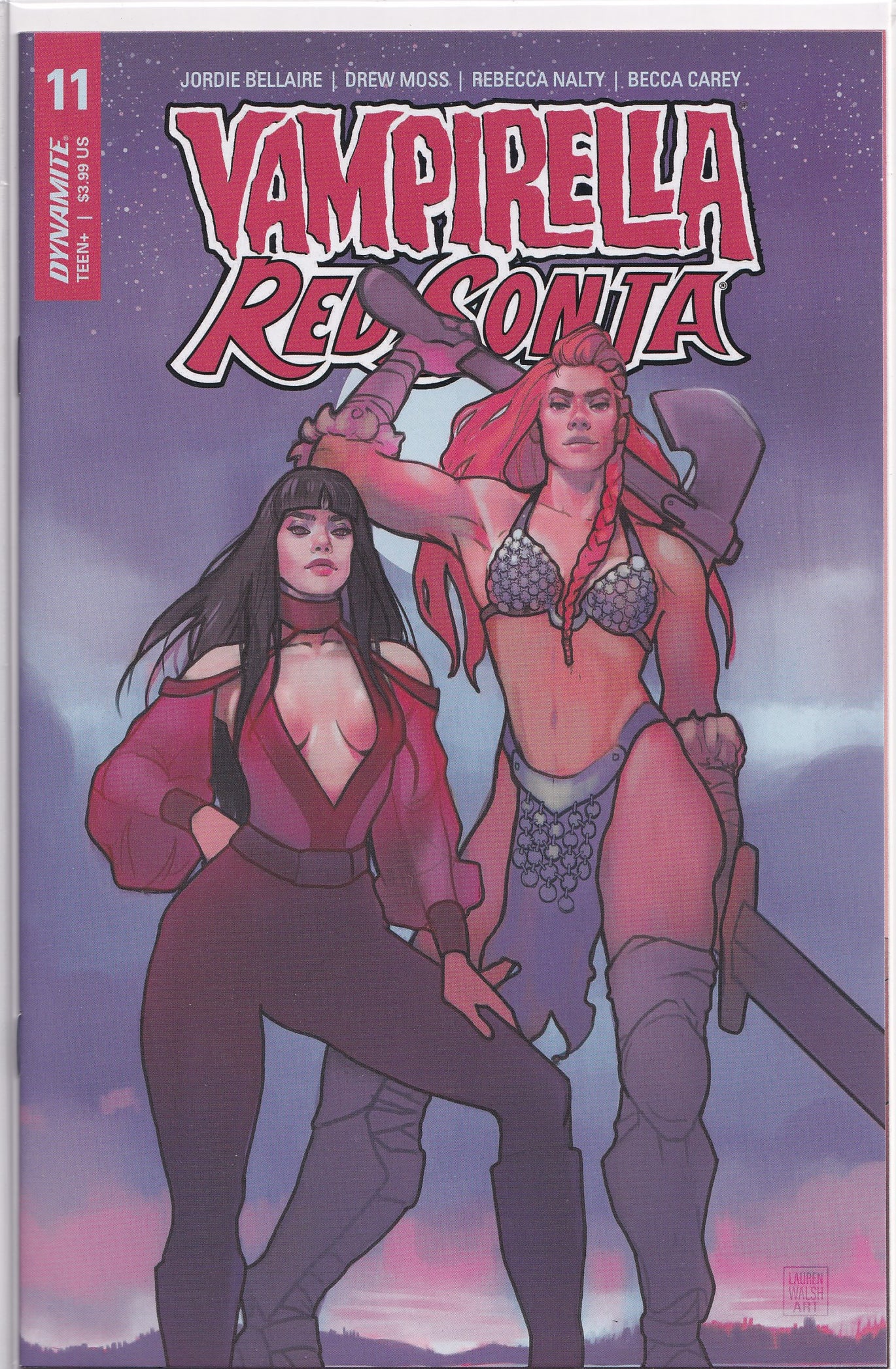 VAMPIRELLA/RED SONJA #11 (WALSH VARIANT)(2020) COMIC BOOK ~ Dynamite