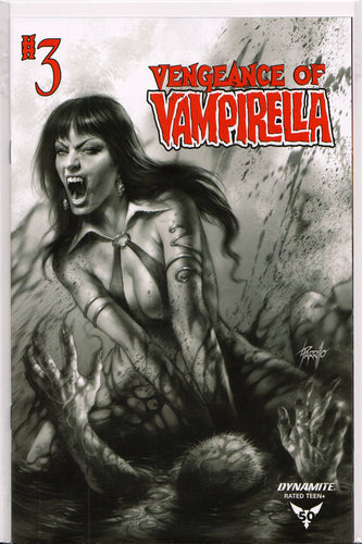 VENGEANCE OF VAMPIRELLA #3 (LUCIO PARRILLO B&W VARIANT) COMIC BOOK ~ Dynamite
