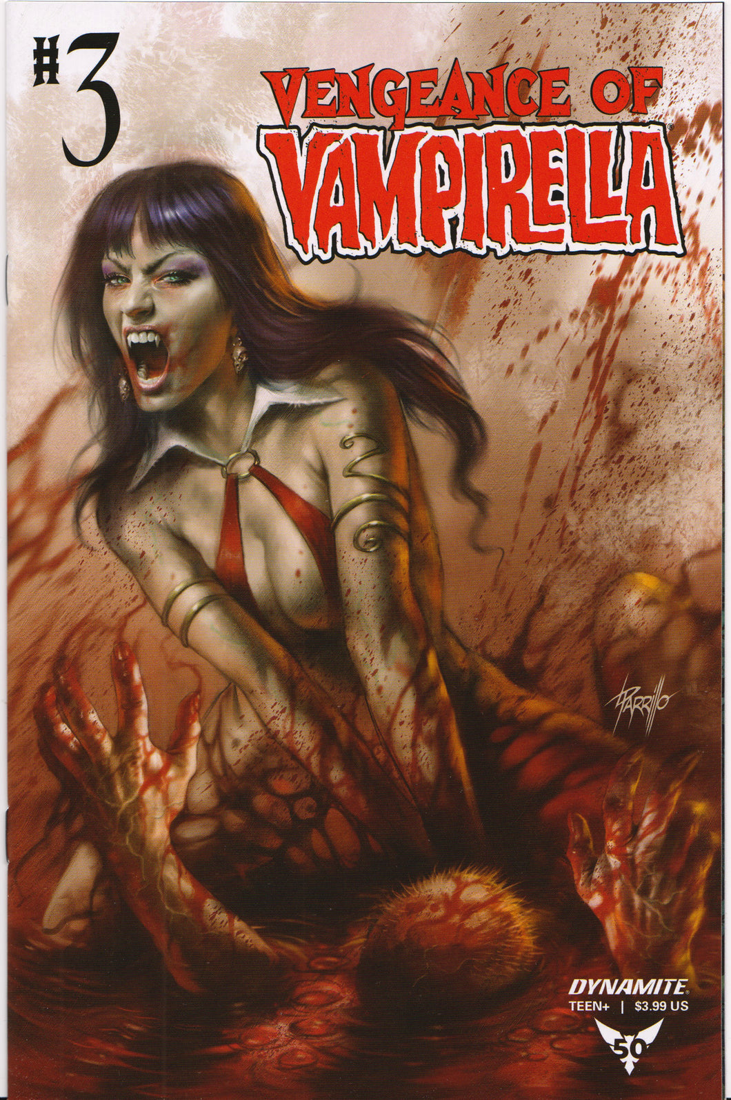VENGEANCE OF VAMPIRELLA #3 (LUCIO PARRILLO VARIANT) COMIC BOOK ~ Dynamite