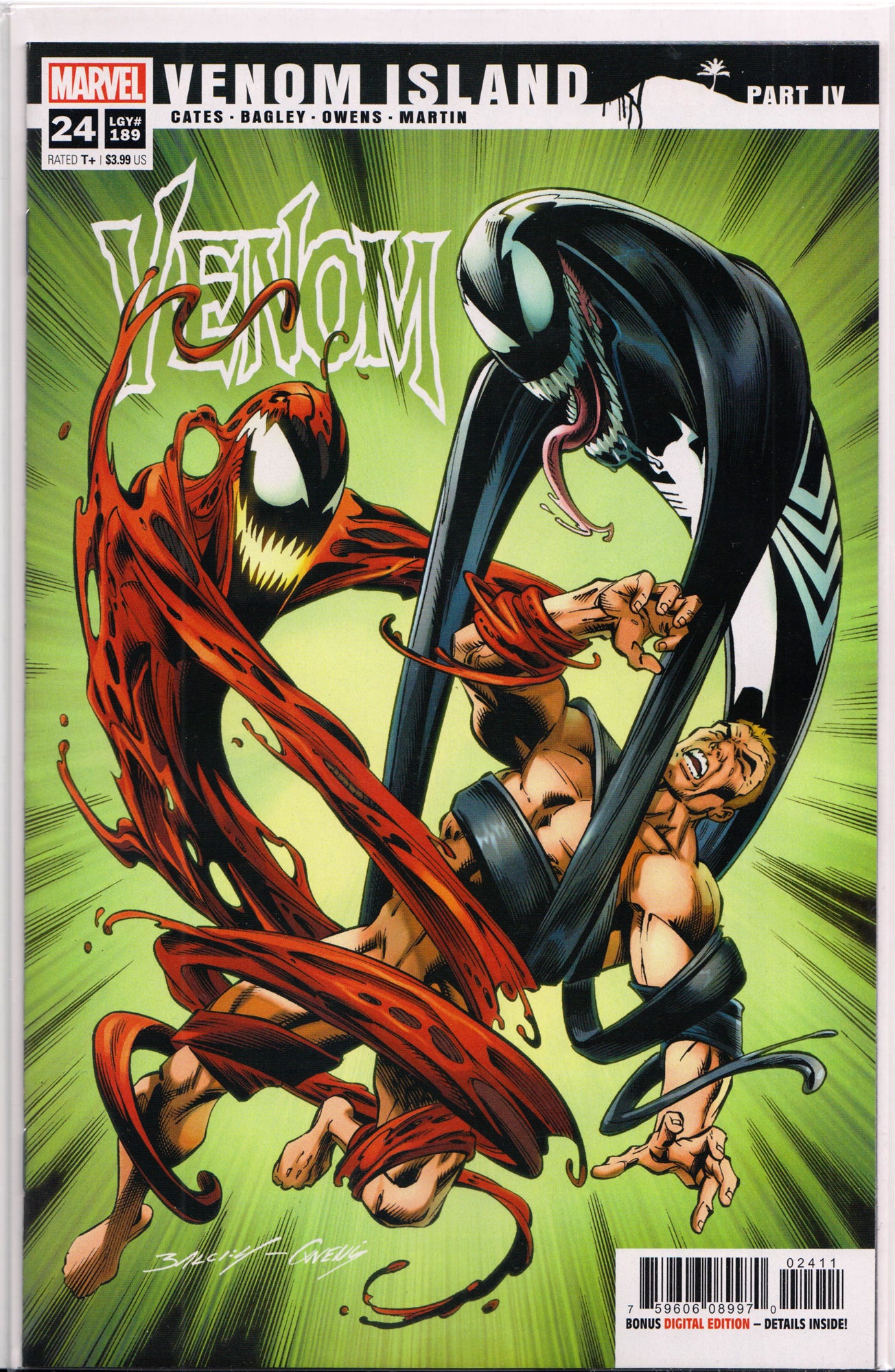 VENOM #24 (MARK BAGLEY VARIANT) COMIC BOOK ~ Marvel Comics