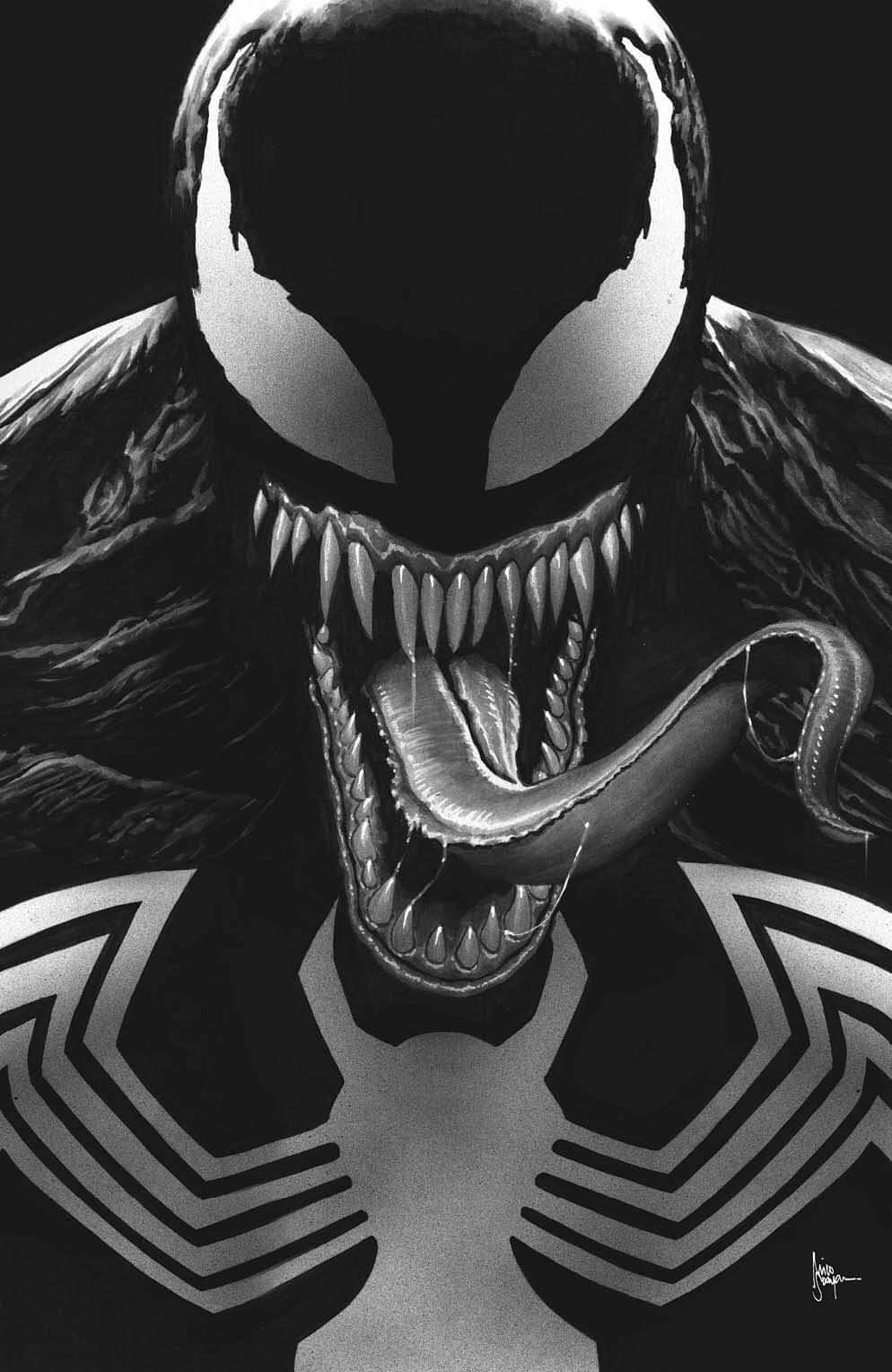 VENOM: LETHAL PROTECTOR #1 (MICO SUAYAN EXCLUSIVE B&W VIRGIN VARIANT)(2022) COMIC BOOK