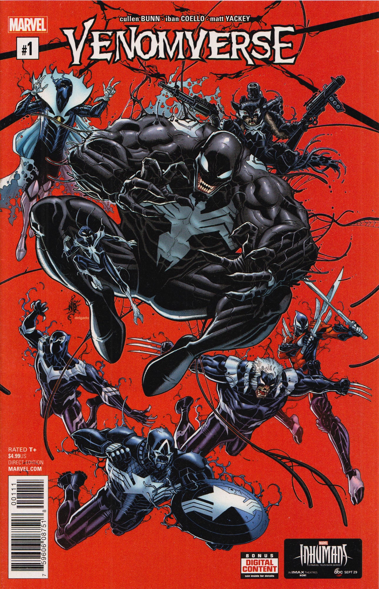 VENOMVERSE #1 (NICK BRADSHAW VARIANT) COMIC BOOK ~ Marvel Comics