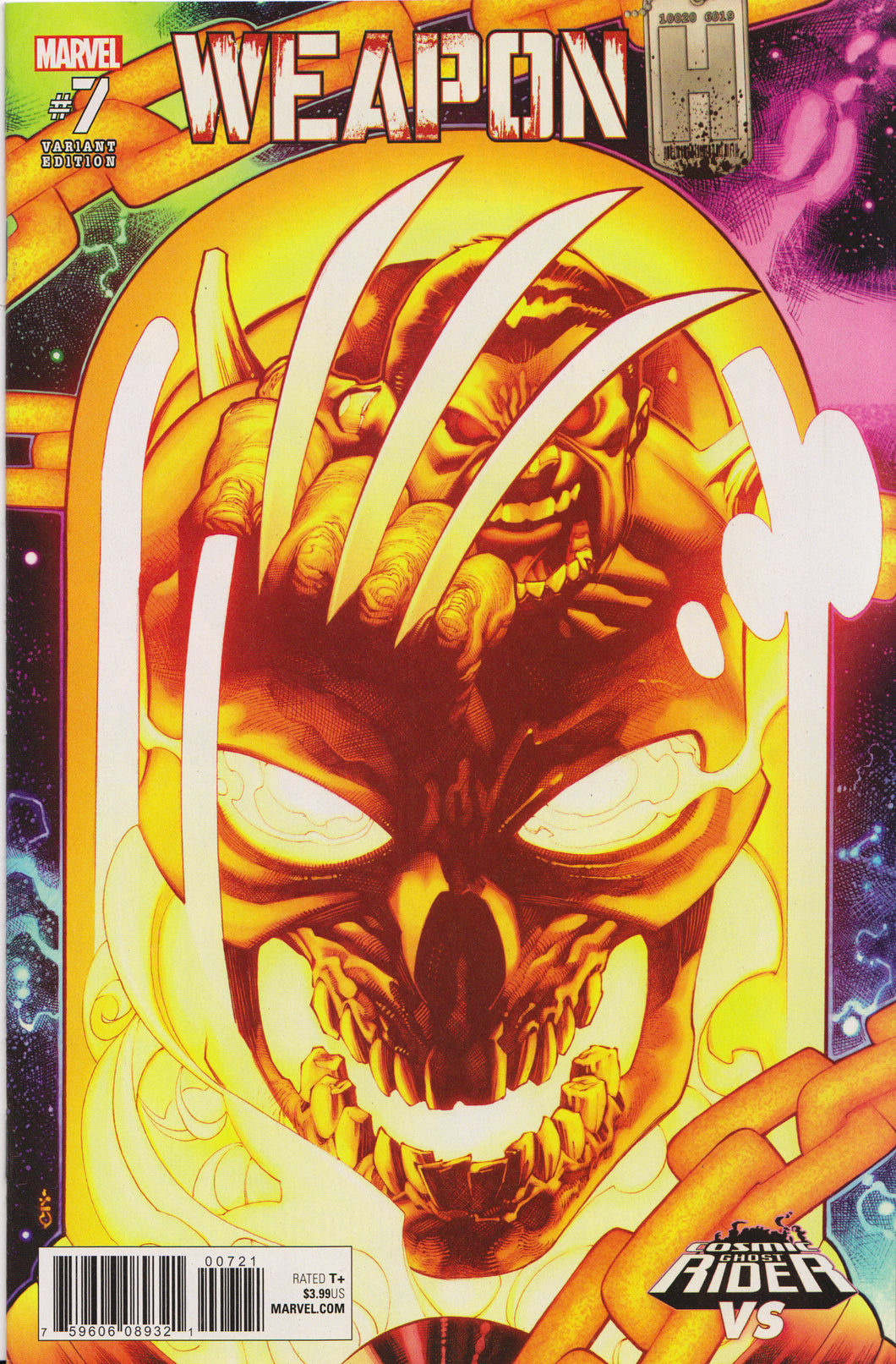 WEAPON H #7 (CHRIS STEVENS COSMIC GHOST RIDER VARIANT) ~ Marvel Comics