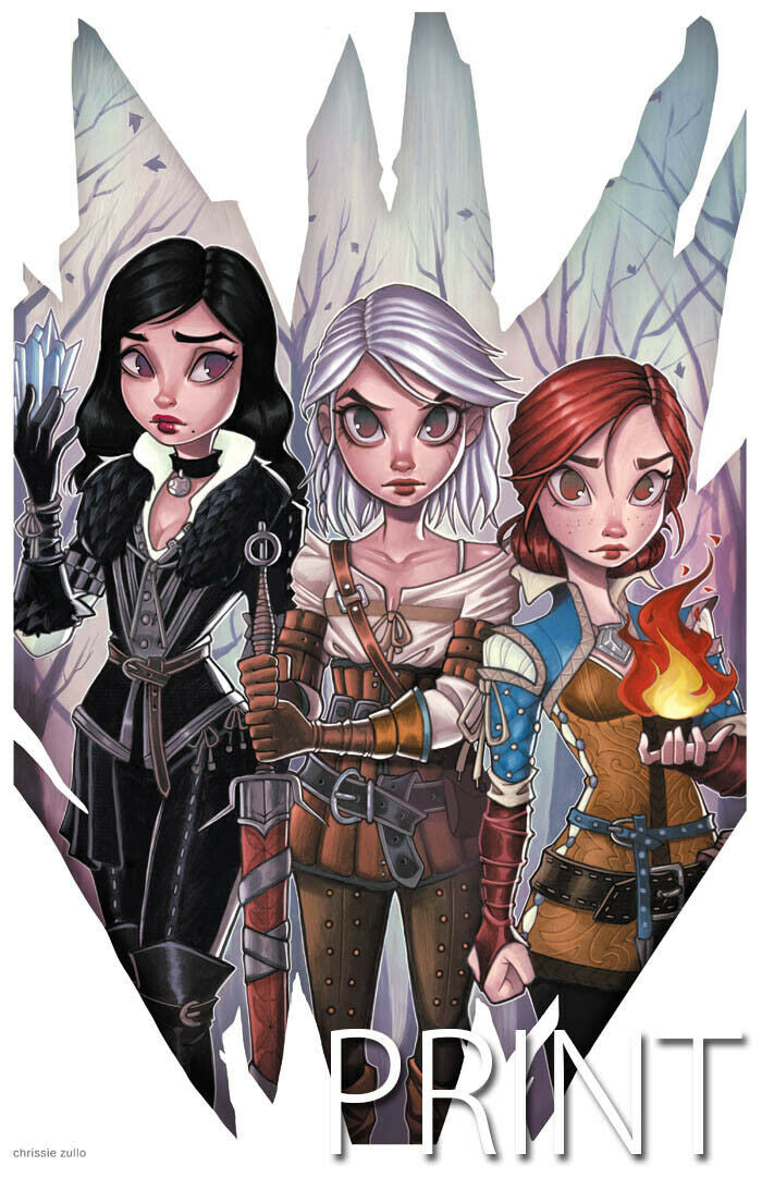 WITCHER ART PRINT ~ Signed by Chrissie Zullo ~ 11" x 17"