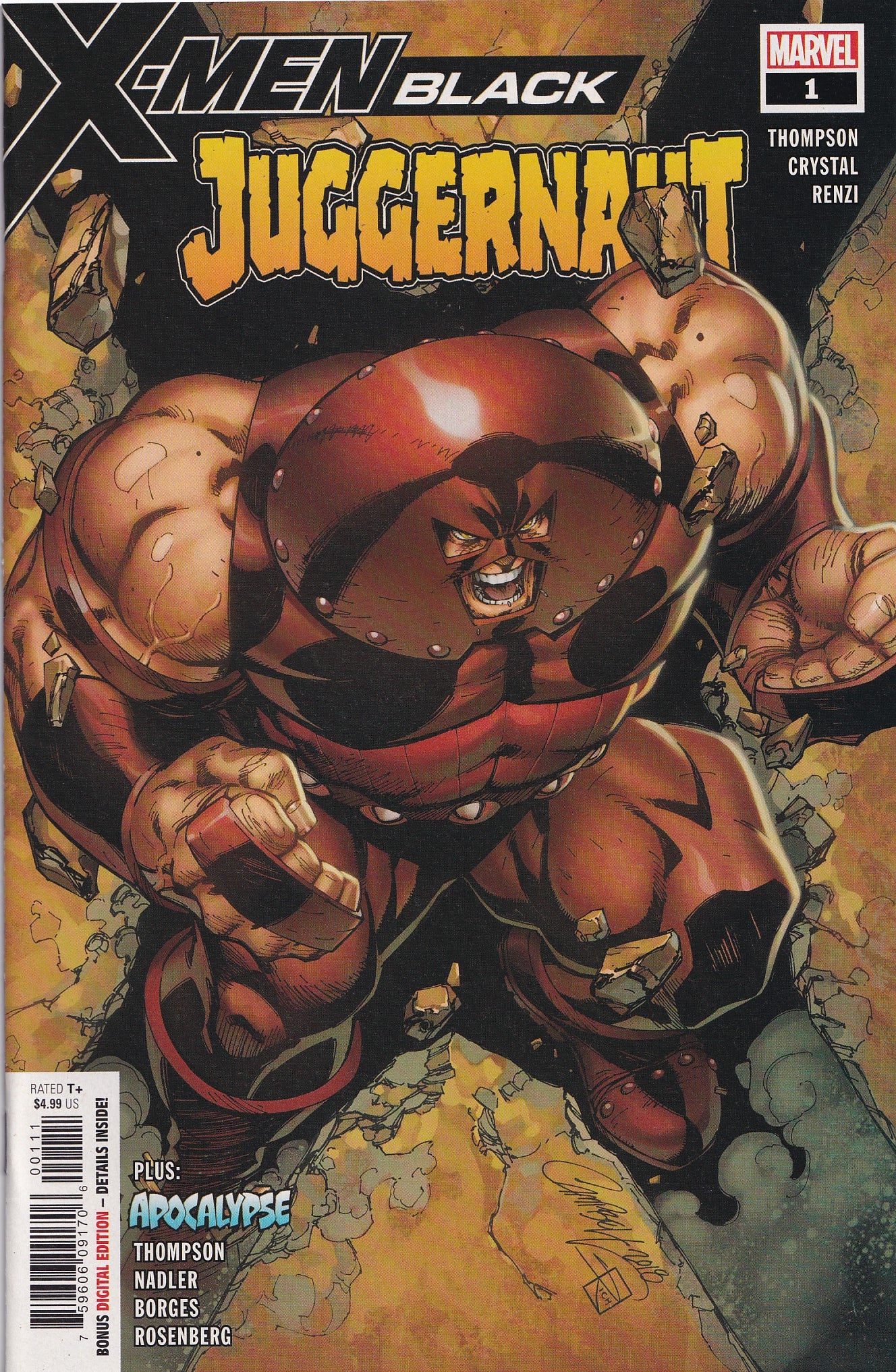 X-MEN: BLACK ~ JUGGERNAUT #1 (J. SCOTT CAMPBELL VARIANT)(2019) Comic ~ Marvel