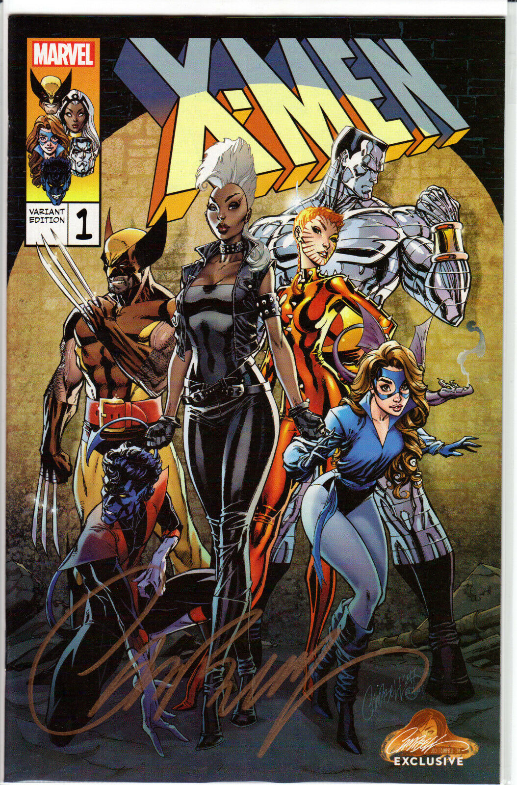 X-MEN: GOLD #1B SIGNED BY J. SCOTT CAMPBELL ~ Marvel Comics JSC Exclusive